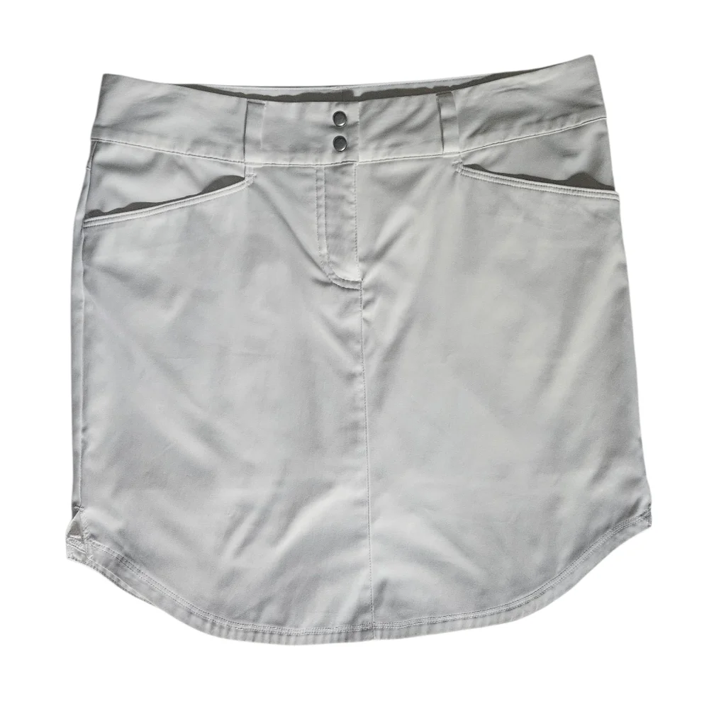 ADIDAS White Athletic Golf Tennis 3-Stripes White Skort | SZ 4 - Picture 2 of 11